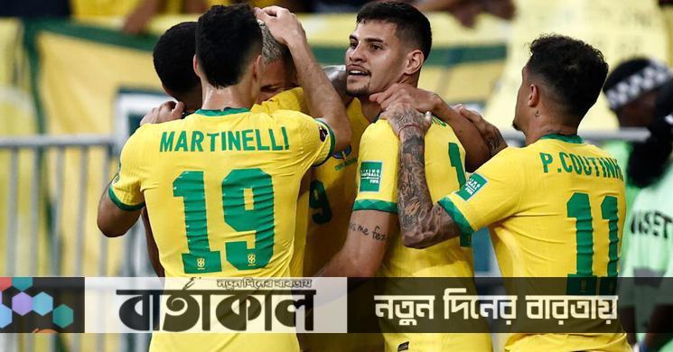 বলিভিয়াকে গোলবন্যায় ভাসালো ব্রাজিল