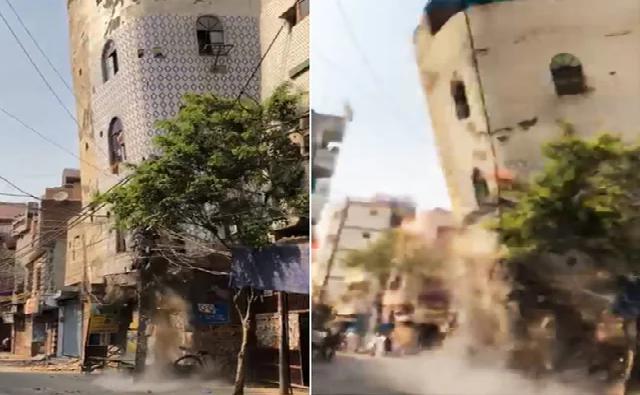 মুর্হর্তেই হুড়মুড়িয়ে ধসে পড়ল ৪ তলা ভবন