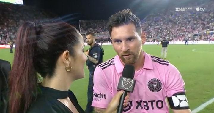 নতুন ক্লাবে ম্যাচ জিতিয়ে যা বললেন মেসি