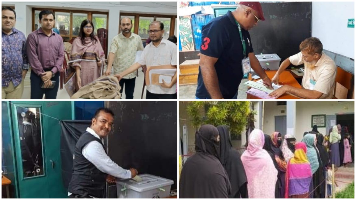 শান্তিপূর্ণ ভাবে চলছে ভৈরব উপজেলার ভোট গ্রহণ